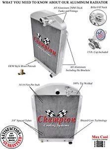3 Row Cold Champion Radiator for 1937 Chevrolet Master Car V8 Conversion - Bild 1 von 7