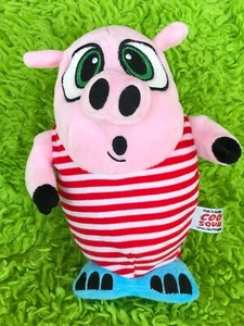 The Bear Factory Coop Squad Pig Plush Stuffed Animal Red White Stripe Shirt 9" - Picture 1 of 6