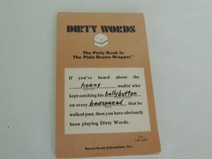 Dirty Words the Party Book in the Plain Brown Wrapper 1981 Barron Scott VTG - Foto 1 di 4