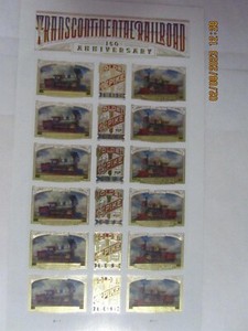 2019 TRANSCONTINENTAL RAILROAD STAMP SHEET--USA #5378-#5380 FOREVER TRAINS- MNH