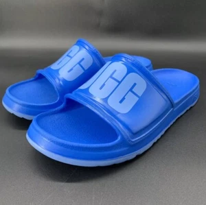NEW UGG WILCOX SLIDES SANDALS DIVE BLUE SLIP ON WATERPROOF MENS US 9 EU 42 UK 8 - Picture 1 of 8