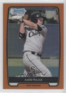 2012 Bowman Draft Chrome Draft Picks Orange Refractors /25 Abe Ruiz #BDPP124