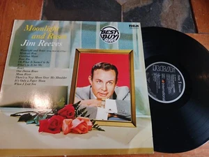 JIM REEVES, MOONLIGHT AND ROSES RCA INTERNATIONAL, GEMA IMPORT LP, EX,HTF - Picture 1 of 16