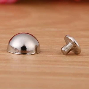 20x Mushroom Rivets Studs Buttons Screw For Leather Belt Bag Shoes Decor(silver) - Picture 1 of 6