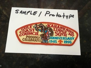 KARANKAWA LODGE 307 50th ANNIV SAMPLE OR PROTOTYPE ORANGE BORDER - Bild 1 von 1