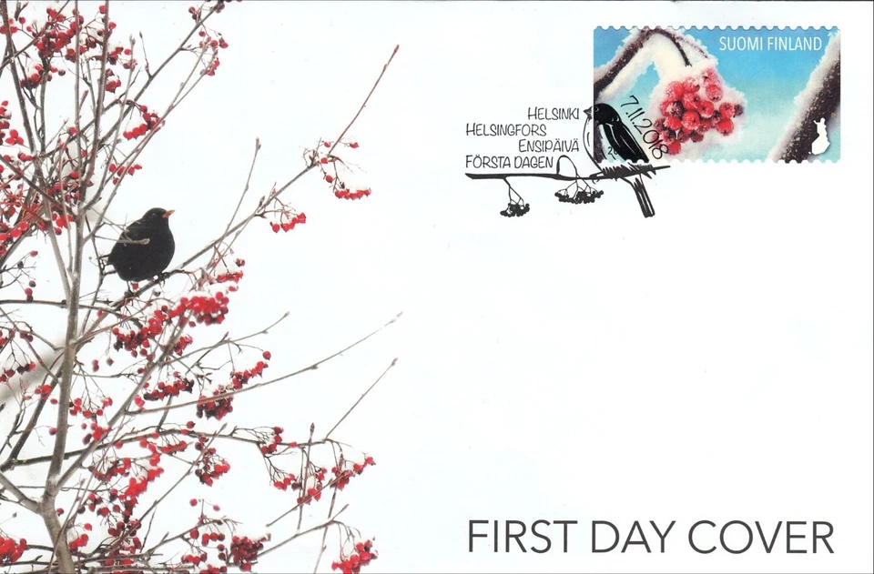 Snowy Frost Berries Rowanberry Rowan Berry Tree Finland Mint FDC 2018 - Image 1 of 1