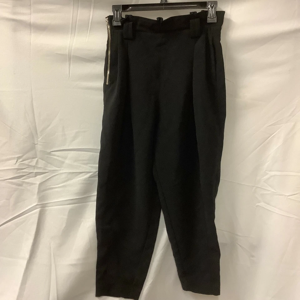 Pantalones de mujer Nana Stoze negros cintura elástica pierna cónica talla S Foto 1 de 4