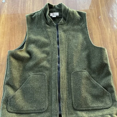CC Filson Vest Mens XL Wool Liner Mackinaw Outdoors Green Made in USA Vtg - Image 1 of 3