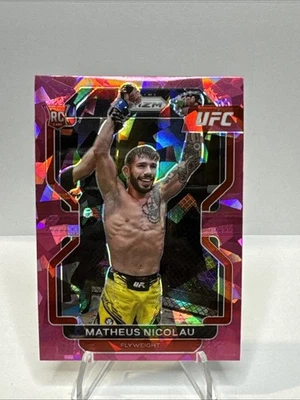 2022 Panini Prizm UFC - Matheus Nicolau #168 Pink Ice Prizm (RC) - Image 1 of 2