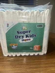 ABU ABUniverse Super Dry Kids ABDL Adult Diaper 10 Pack Large Single Tape Style - Picture 1 of 2