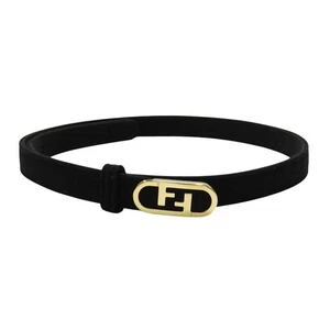 FENDI Logo Fendi Orlock Corduroy Belt unisex black 【A】 - Picture 1 of 11