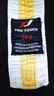 Pro Touch 280 cm gelb weiss gestreift KAMPFSPORT GÜRTEL KARATE TAEKWONDO JUDO