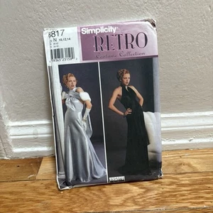Retro 30er Jahre Repro Glam Drape Neckholder Abendkleid Schnittmuster 10-14 UNGESCHNITTEN - Bild 1 von 3