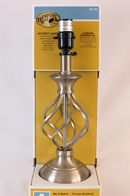 "Lámpara de mesa de iluminación de níquel cepillado Hampton Bay 13,8"" 821 533" Foto 1 de 3