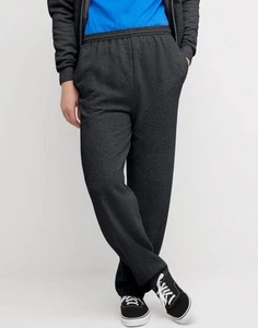 Hanes Men Fleece Sweatpants w/ pockets ComfortSoft EcoSmart Low-pill High Stitch - Picture 1 of 32