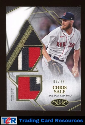 2022 Topps Tier One #T1R2-CS Chris Sale Tier One Relics Dual Patch #/25 - Image 1 of 2