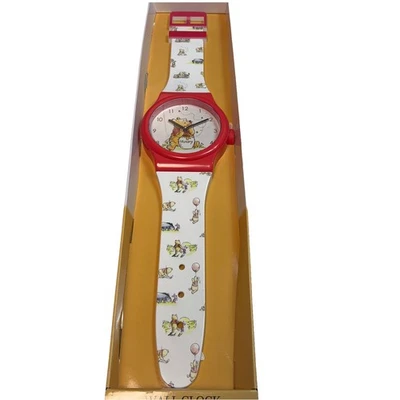 Reloj de pulsera de pared diseñado por Winnie The Pooh de 36 pulgadas Disney raro encontrar Foto 1 de 4