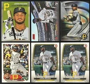 6 Card Baseball Lot Liover Peguero Pirates Rookie RC, Red Parallel, Chrome &More - Picture 1 of 6
