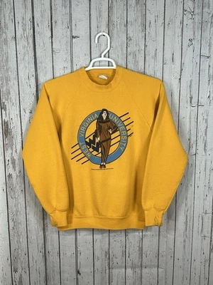 Vintage West Virginia Mountaineers Sweatshirt RARE Graphic Raglan WVU 90s FIT M - Image 1 of 4