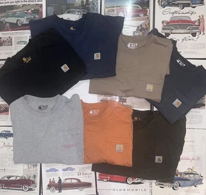 4 Carhartt short-sleeved and 3 long-sleeved pocket T-shirts (7-pack) Size XL - Picture 1 of 8