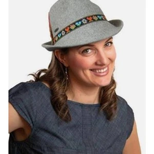 NUEVO Sombrero Fedora Bávaro de Lana Oktoberfest Gris Alpes Talla 7 - Imagen 1 de 3
