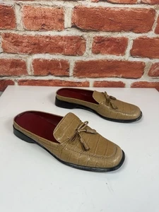 Mocassino donna Ralph Lauren Lisette pelle nappa beige mules coccodrillo UK 4 37 - Foto 1 di 9