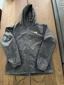 The North Face Men’s Antora Rain Hoodie Jacket Used Size Large DryVent Gray Coat - Picture 1 of 21