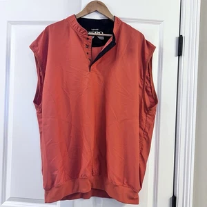 Zero Restriction Golf Outerwear Orange Blue Men XL Lightweight Quarter Snap Vest - Picture 1 of 7