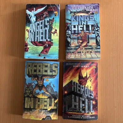 Heroes In Hell Janet Morris 4 book lot CJ Cherryh (Baen PB) FAIR to GOOD cond. Foto 1 de 4