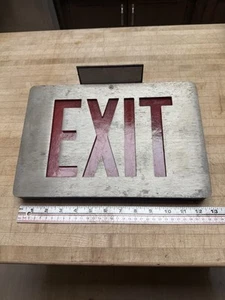 Vintage EXIT Schild Aluguss Leuchte einseitig - ungeprüft - Bild 1 von 5