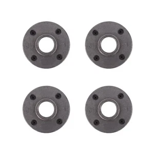 1 "Floor Flange Fitting, 4-Pack, Malleable Iron, Fits One Inch Diameter Black... - Picture 1 of 9