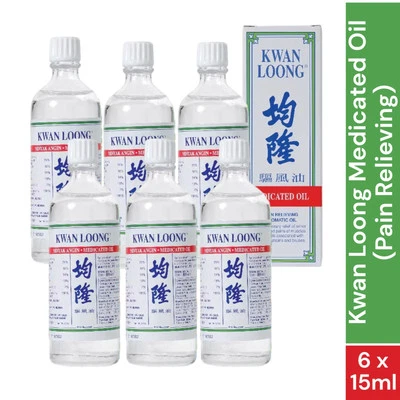 Kwan Loong Medicated Oil with Menthol & Eucalyptus Oil Pain Relieving (6 x 15ml) - Image 1 of 3