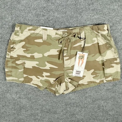 Vanilla Star Cargo Shorts Womens XL Camo Green Khaki Camouflage Outdoor Pockets - Image 1 of 4
