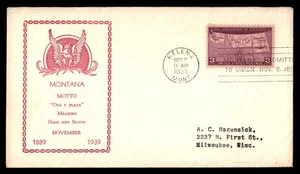 MayfairStamps US FDC 1939 Montana Statehood Anniversary First Day Cover aat_4416 - Picture 1 of 2