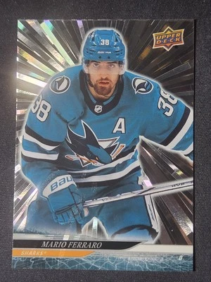 24-25 Upper Deck Mario Ferraro Silver Outburst 🌟🌟🌟 San Jose Sharks  - Image 1 of 2