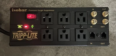 Tripp Lite 6FT Isobar 6 Outlet Surge Protector Metal - Black - Image 1 of 3