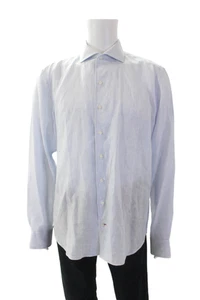 Daniel Cremieux Men's Long Sleeves Button Down Blue Striped Shirt Size XL - Picture 1 of 5