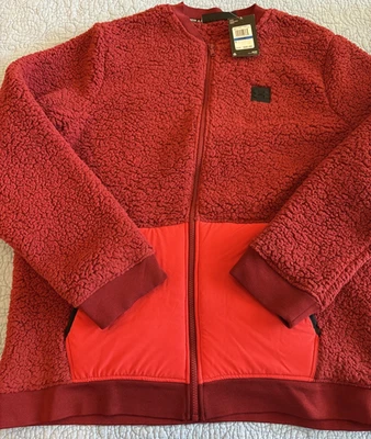 Новый с Ярлыками Under Armour мужчин шерпа бомбардировщик полный молнии куртка Sz XL темно-бордовый Рекомендуемая розничная цена производителя $90 - Изображение 1 из 4