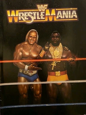 WWF Wrestlemania 1 Program Hulk Hogan & Mr. T  1985          B - Image 1 of 4