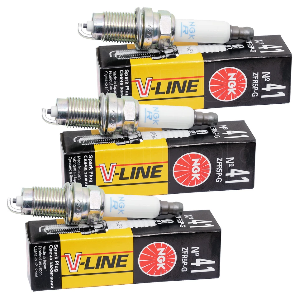 3 NGK Zündkerzen Zündkerze V-Line SEAT Ibiza SKODA Fabia Roomster VW Fox Polo - Bild 1 von 1