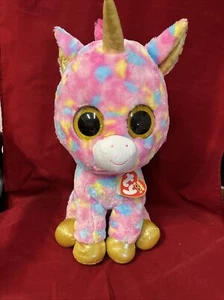 NWT TY Beanie Boos Fantasia 16" Unicorn Pink Multicolor Plush Stuffed Animal - Picture 1 of 12