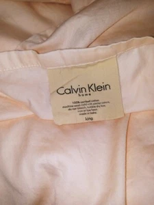 Calvin Klein Flat Sheet King Pale Peach 100% Combed Cotton - Picture 1 of 4