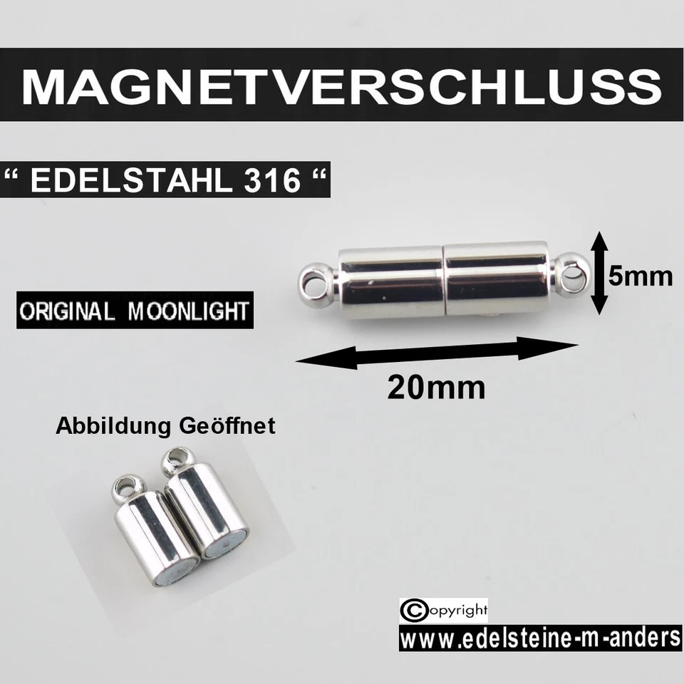 Magnetverschluss Schmuck Ketten Armband Verschluss Magnet Verschlüsse Edelstahl - Bild 1 von 1