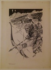 FRANK KELLY FREAS, Original Pen & Ink SCI-FI Fantasy Illustration
