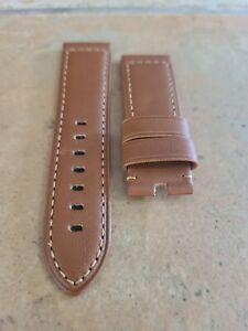 Officine Panerai 24MM Calf Rugby Gold Brown Leather Strap OEM MX000G16 