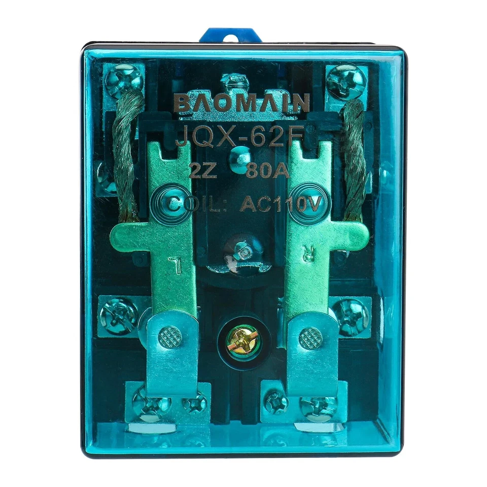 Relé de alta potencia Baomain JQX-62F-2Z bobina voltaje CA 110V 80A DPDT 2NO 2NC eléctrico Foto 1 de 4