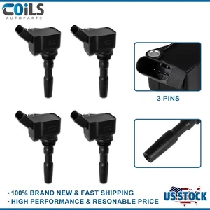 4 Pcs Ignition Coil Fit For Audi A3 Sportback e-tron 1.4L 2016-2018 - Picture 1 of 20