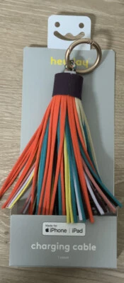 📀 Heyday Tassel Keychain Charging Cable - iPhone/iPad Multi-Color NEW - Image 1 of 2