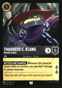 Into the Inklands #194/204 Thaddeus E. Klang - Metallic Leader Disney lorcana - Picture 1 of 2