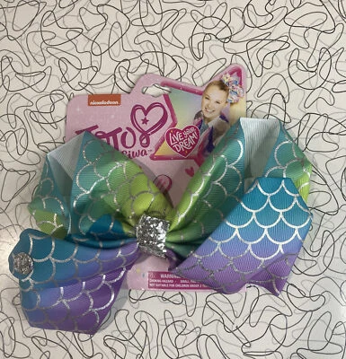 Nickelodeon JoJo Siwa hair bow new in original packaging mermaid pattern - Image 1 of 2
